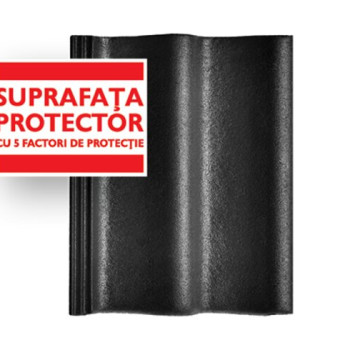 Tigla de beton Bramac Donau briliant antracit Protector 240buc/pal